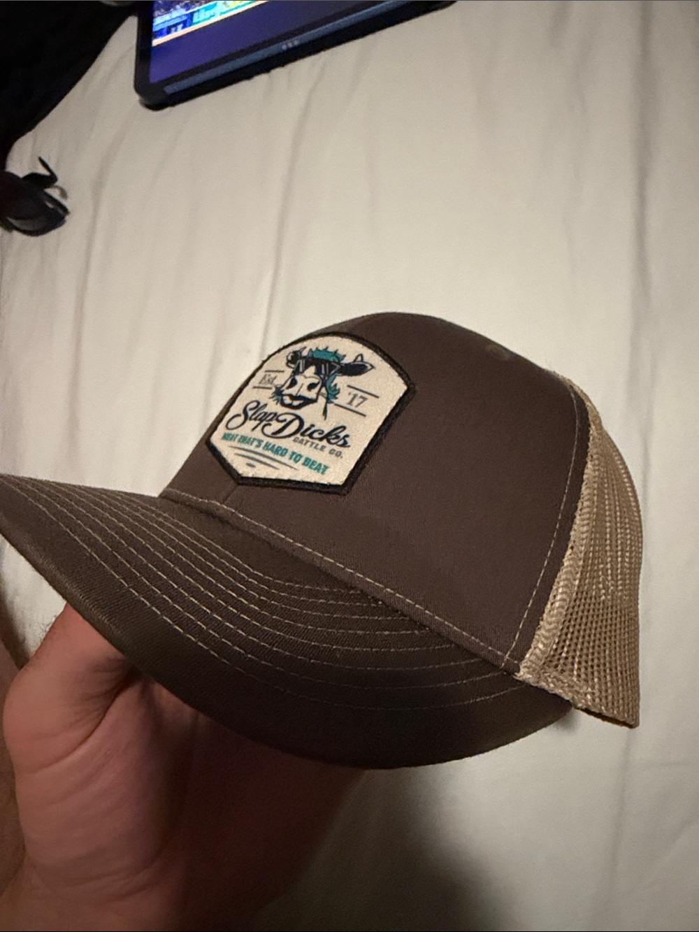 Richardson Slap Dicks Brown Mesh Trucker Hat